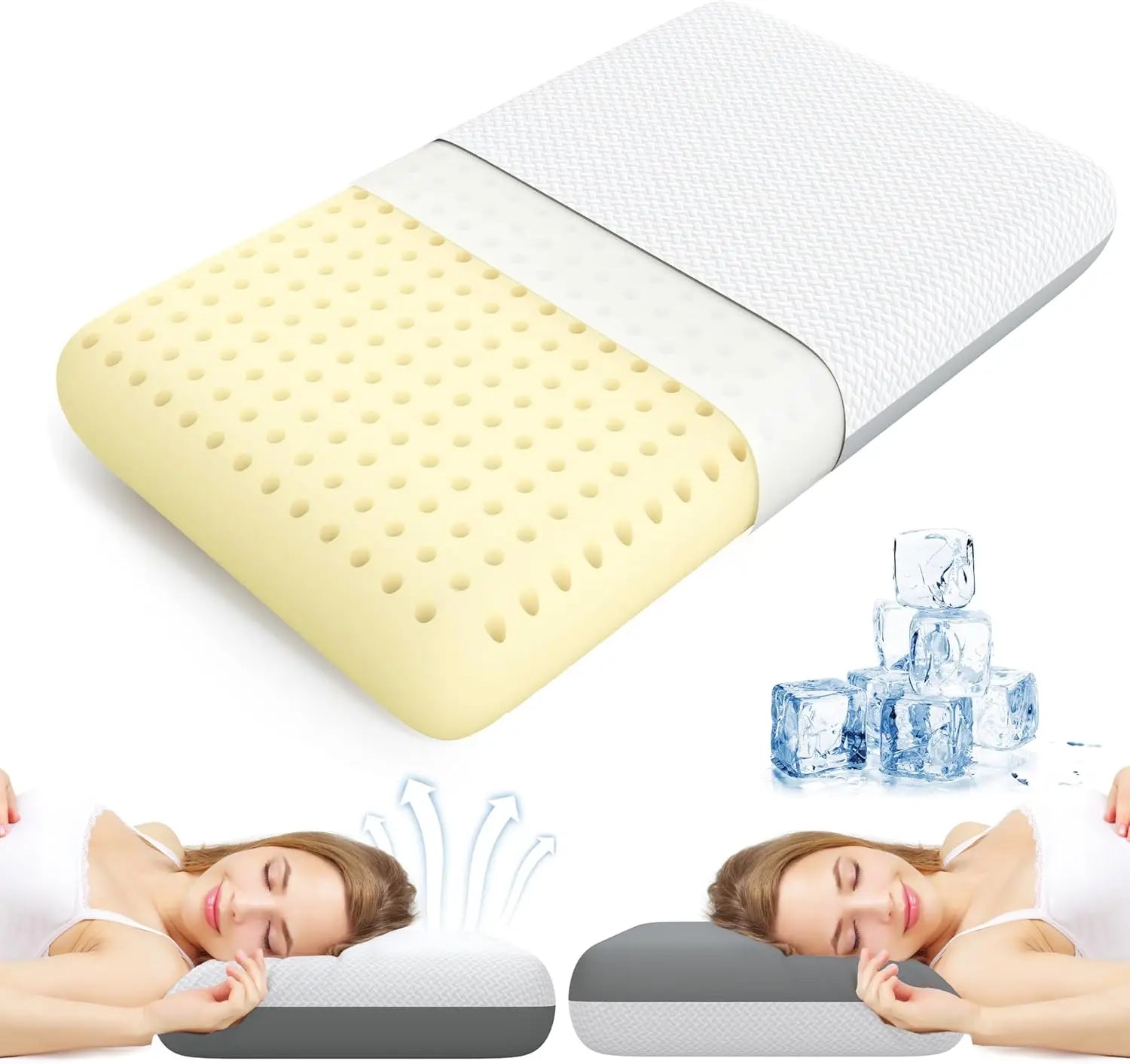 כרית ויסקו אורתופדית עם ג'ל קירור – שינה קרירה, תמיכה מושלמת והתחדשות בכל לילה