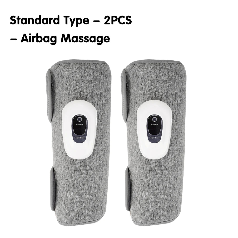 מסאג'ר קרסול ורגליים חשמלי לזרימת דם עם חום, מכונת מסאג' קרסול עם לחץ אוויר חזקה להרפיה של השרירים