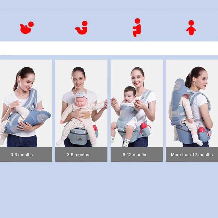 מנשא תינוק ארגונומי עם מושב ירך – נוחות מקסימלית, תמיכה חכמה ובטיחות ביומיום