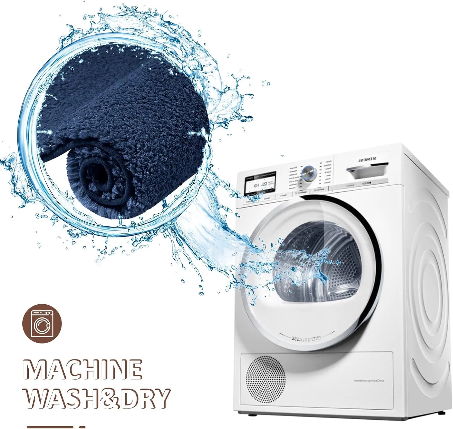 שטיח אמבטיה סופג ועבה נגד החלקה – רחיץ, עמיד למים ומושלם לשיער ארוך