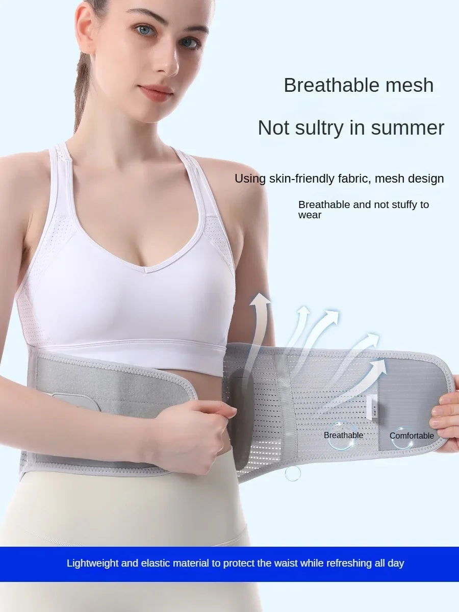 חגורת תמיכה לגב - חגורת לומבר לכאבי גב, סיאטיקה, סקוליוזה, דיסק פגום, רצועות מתכווננות - תחתונה עם 3 כריות לגברים ונשים