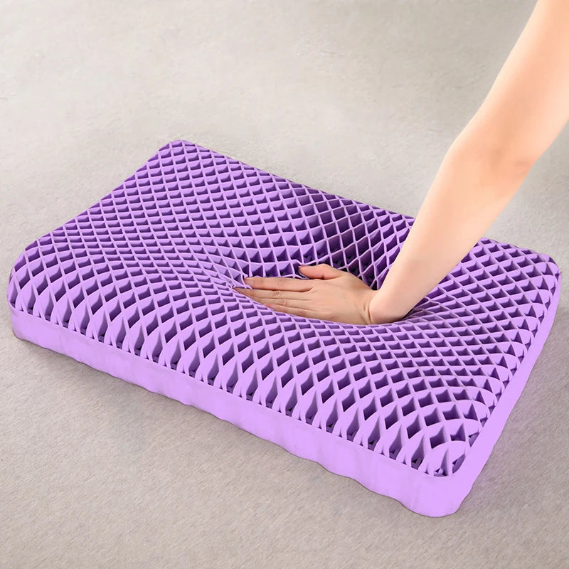 כרית פקטין נושמת עם שכבת אוויר, כרית TPE שניתן לשטוף במים, ללא לחץ, כרית צוואר צוואר לטקס למבוגרים יחידה