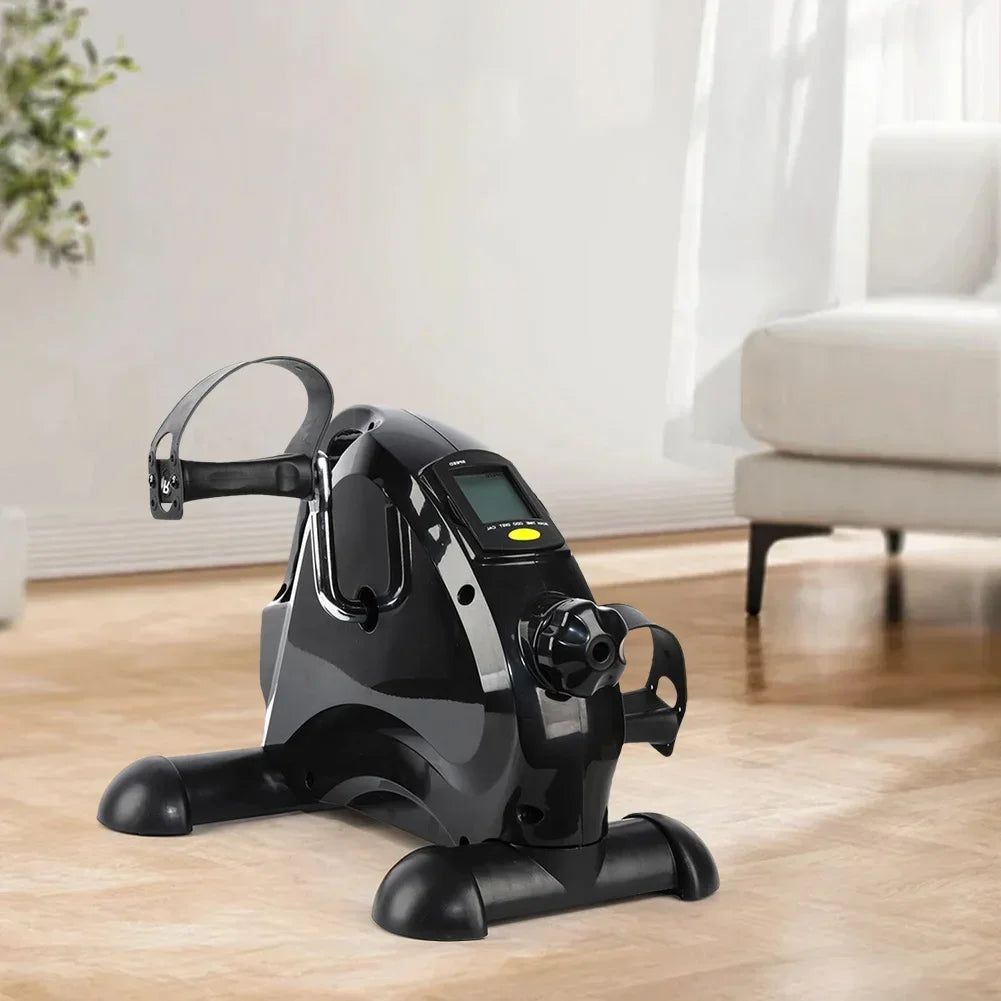 מיני אופני כושר מתכווננים לזרועות ולרגליים – מכשיר פדלים שקט עם תצוגת LCD לאימון ביתי או למשרד