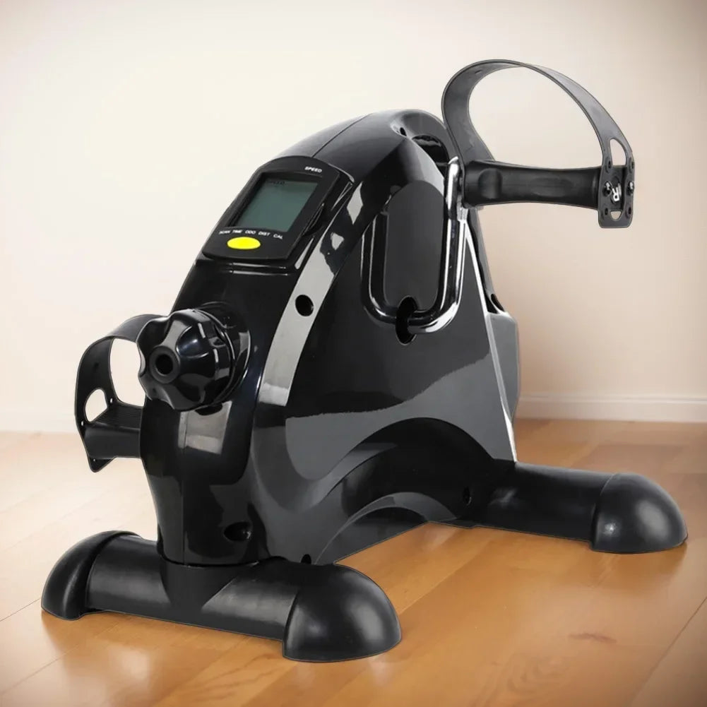 מיני אופני כושר מתכווננים לזרועות ולרגליים – מכשיר פדלים שקט עם תצוגת LCD לאימון ביתי או למשרד