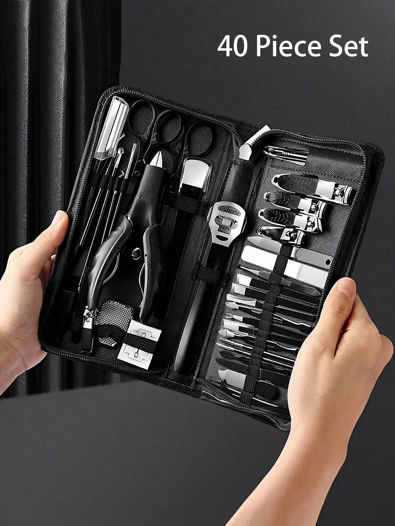 ערכת מניקור ופדיקור יוקרתית – טיפוח ציפורניים מקצועי מנירוסטה עמידה