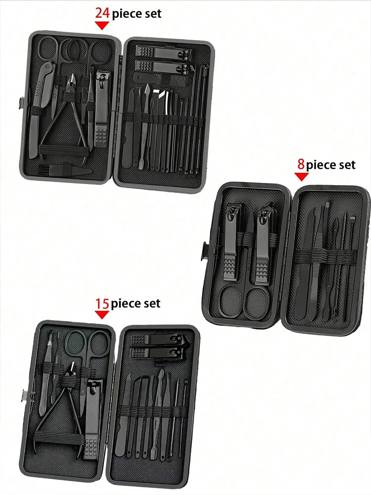 ערכת מניקור ופדיקור יוקרתית – טיפוח ציפורניים מקצועי מנירוסטה עמידה