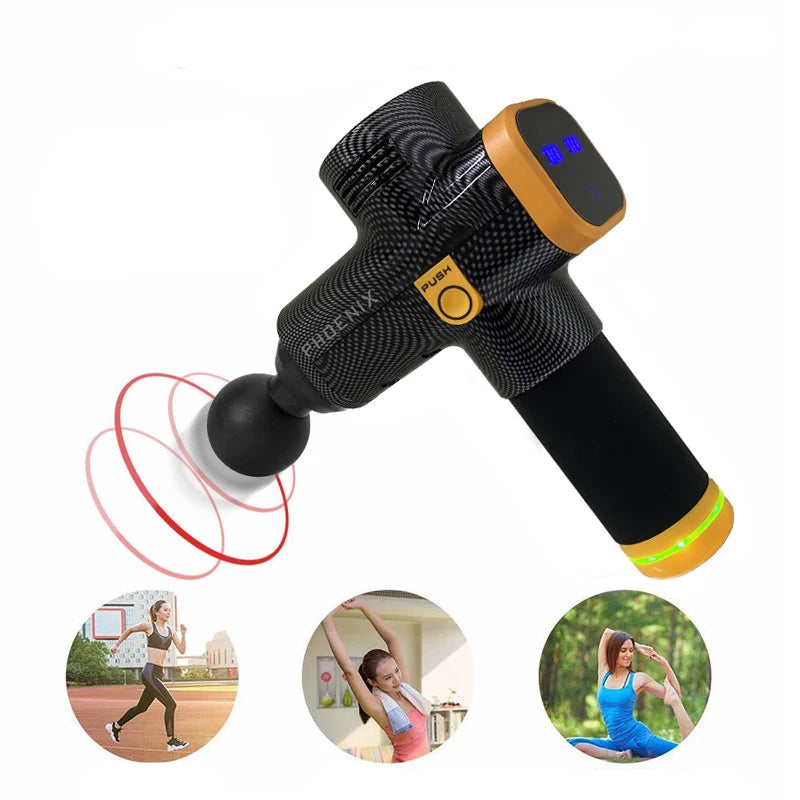 אקדח מסאז' מקצועי – להרפיה, התאוששות והקלה מיידית בכאבים