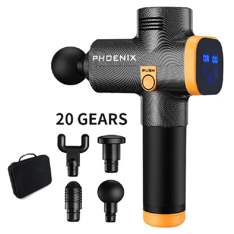 אקדח מסאז' מקצועי – להרפיה, התאוששות והקלה מיידית בכאבים