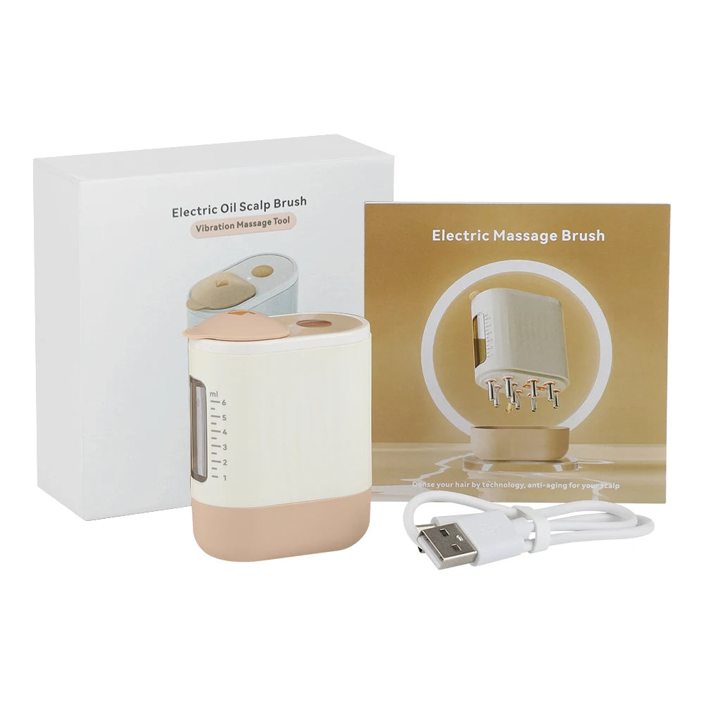 מברשת עיסוי חכמה לקרקפת עם אור אדום וכחול – לחיזוק שיער ובריאות הקרקפת