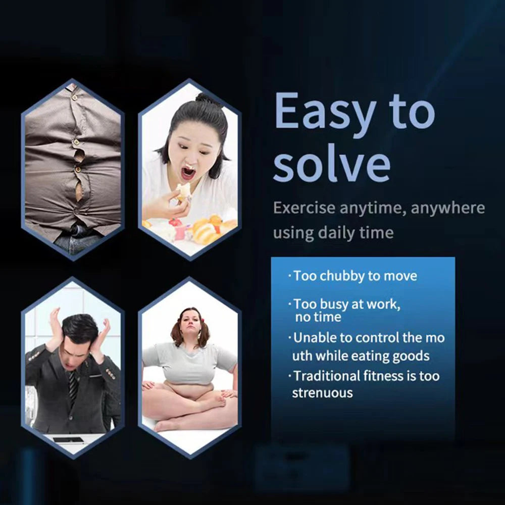 חגורת טונינג בטן EMS עם סטימולציה חשמלית לשרירים, טונר שרירים נייד, מסאג'ר כושר, מאמן מותאם למותן, צורת גוף דקה