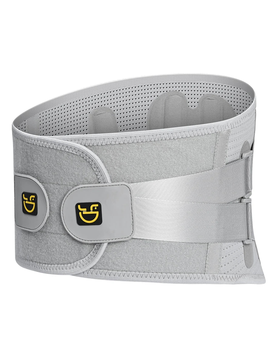 חגורת תמיכה לגב - חגורת לומבר לכאבי גב, סיאטיקה, סקוליוזה, דיסק פגום, רצועות מתכווננות - תחתונה עם 3 כריות לגברים ונשים