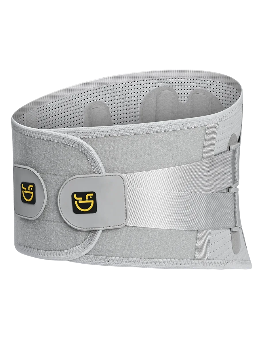 חגורת תמיכה לגב - חגורת לומבר לכאבי גב, סיאטיקה, סקוליוזה, דיסק פגום, רצועות מתכווננות - תחתונה עם 3 כריות לגברים ונשים