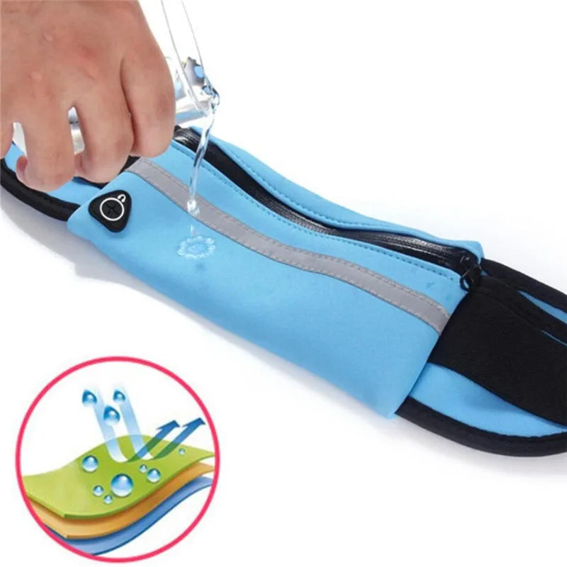 תיק ריצה עמיד למים מבד קנבס – תיק חגורה ספורטיבי לנשים וגברים לאימון כושר בחוץ