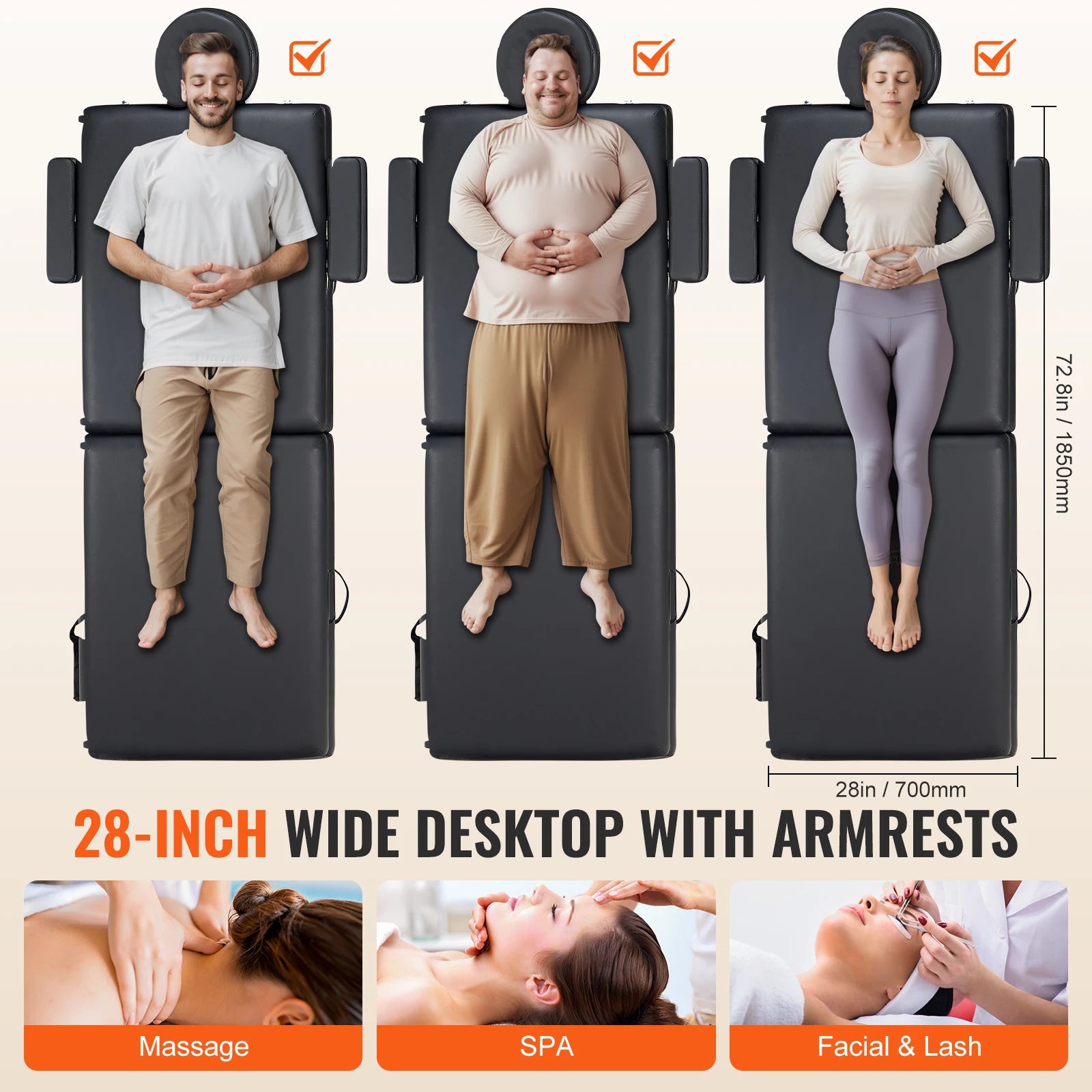 שולחן מסאז' מתקפל VEVOR – ניידות ונוחות מקצועית