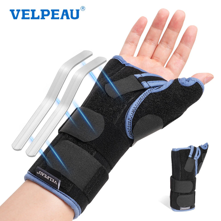 תמיכת מפרק היד VELPEAU רפואית לכאבי טונל קרפל, טנדוניטיס וארטריטיס עם תמיכה באגודל האגודל הניתנת להתאמה
